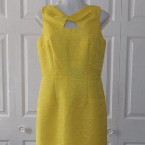 Ann Taylor yellow sleeveless sheath dress size 6P